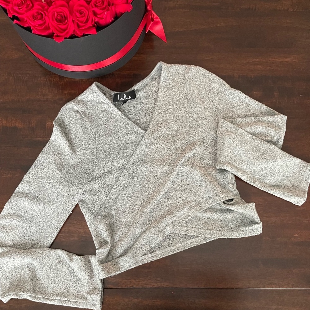 EUC Lulus Grey Sweater Dress Matching Set Size L - Picture 3 of 5